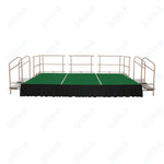 AmTab Fixed Height Stage Set - Carpet Top - 12'W x 32'L x 2'H (144