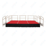 AmTab Fixed Height Stage Set - Carpet Top - 12'W x 32'L x 2'H (144