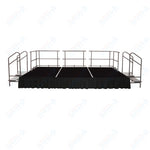 AmTab Fixed Height Stage Set - Carpet Top - 12'W x 32'L x 2'H (144