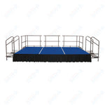 AmTab Fixed Height Stage Set - Carpet Top - 12'W x 32'L x 2'H (144