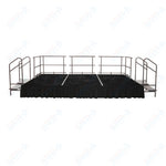 AmTab Fixed Height Stage Set - Carpet Top - 12'W x 32'L x 2'H (144