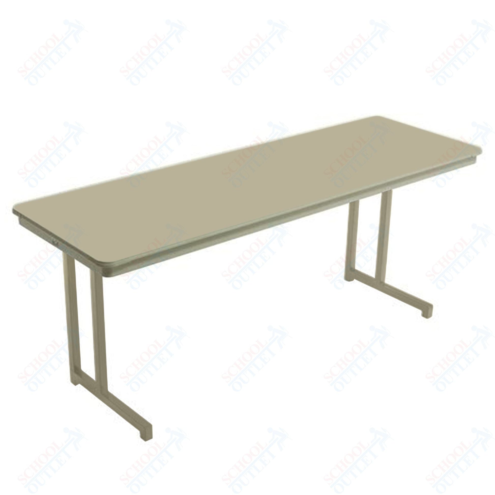 AmTab Dynalite Featherweight Heavy - Duty ABS Plastic Training Table - Rectangle - 18"W x 60"L x 29"H (AmTab AMT - TT185DL) - SchoolOutlet