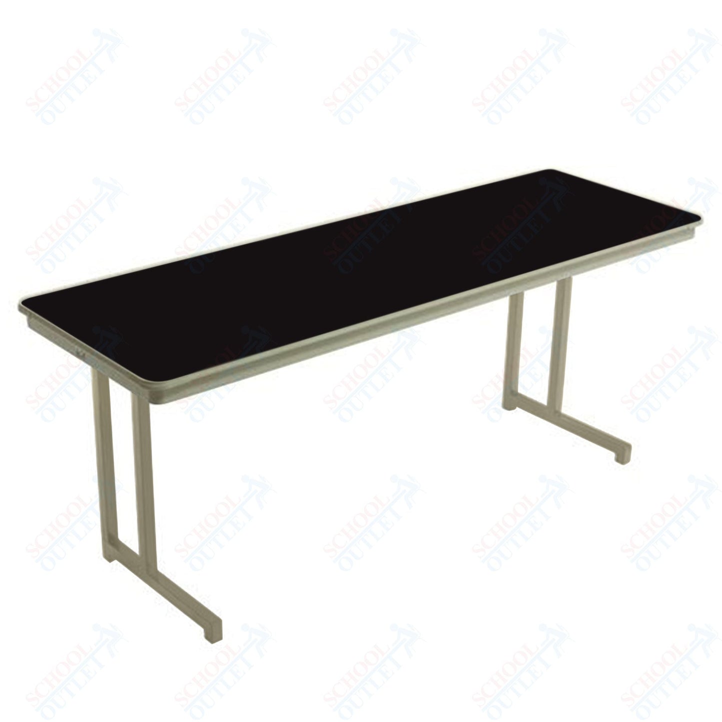 AmTab Dynalite Featherweight Heavy - Duty ABS Plastic Training Table - Rectangle - 18"W x 60"L x 29"H (AmTab AMT - TT185DL) - SchoolOutlet