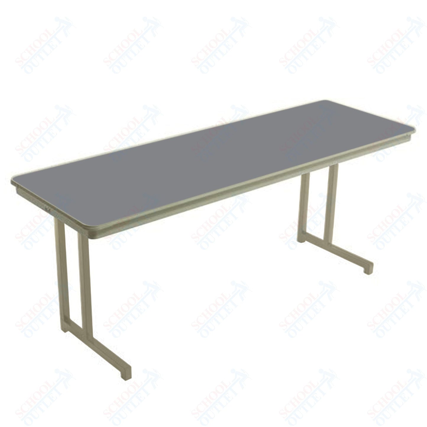 AmTab Dynalite Featherweight Heavy - Duty ABS Plastic Training Table - Rectangle - 18"W x 60"L x 29"H (AmTab AMT - TT185DL) - SchoolOutlet