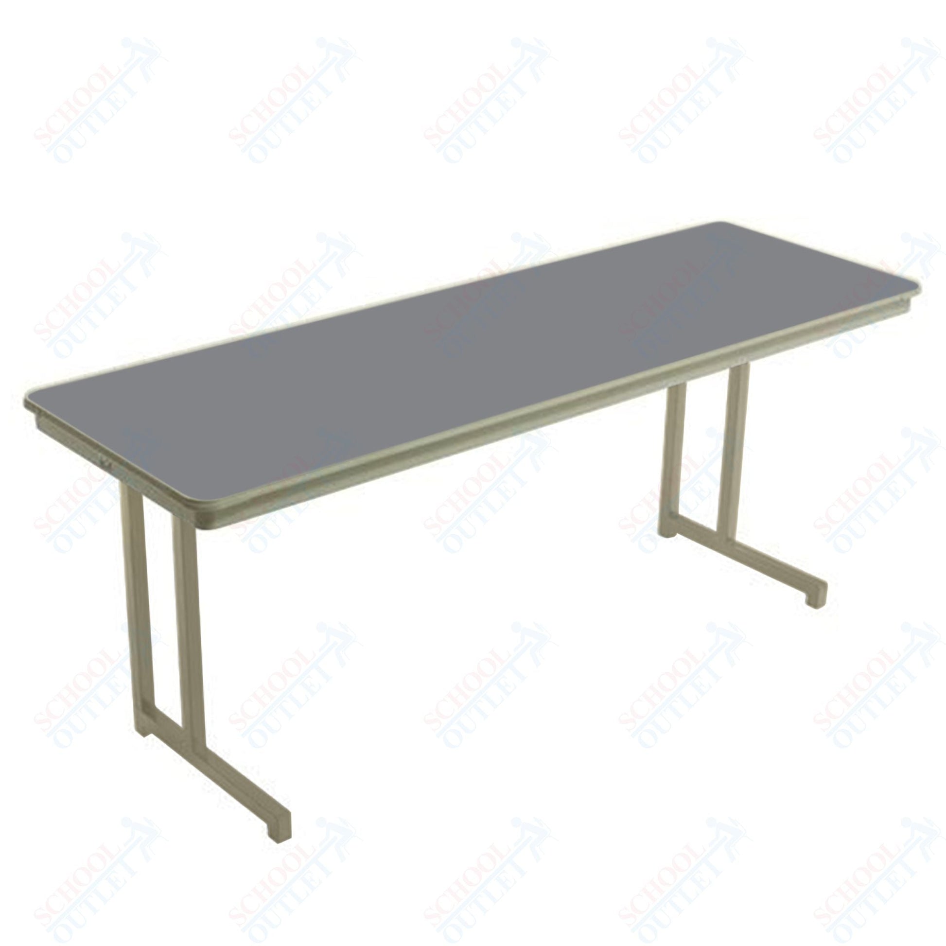 AmTab Dynalite Featherweight Heavy - Duty ABS Plastic Training Table - Rectangle - 18"W x 60"L x 29"H (AmTab AMT - TT185DL) - SchoolOutlet