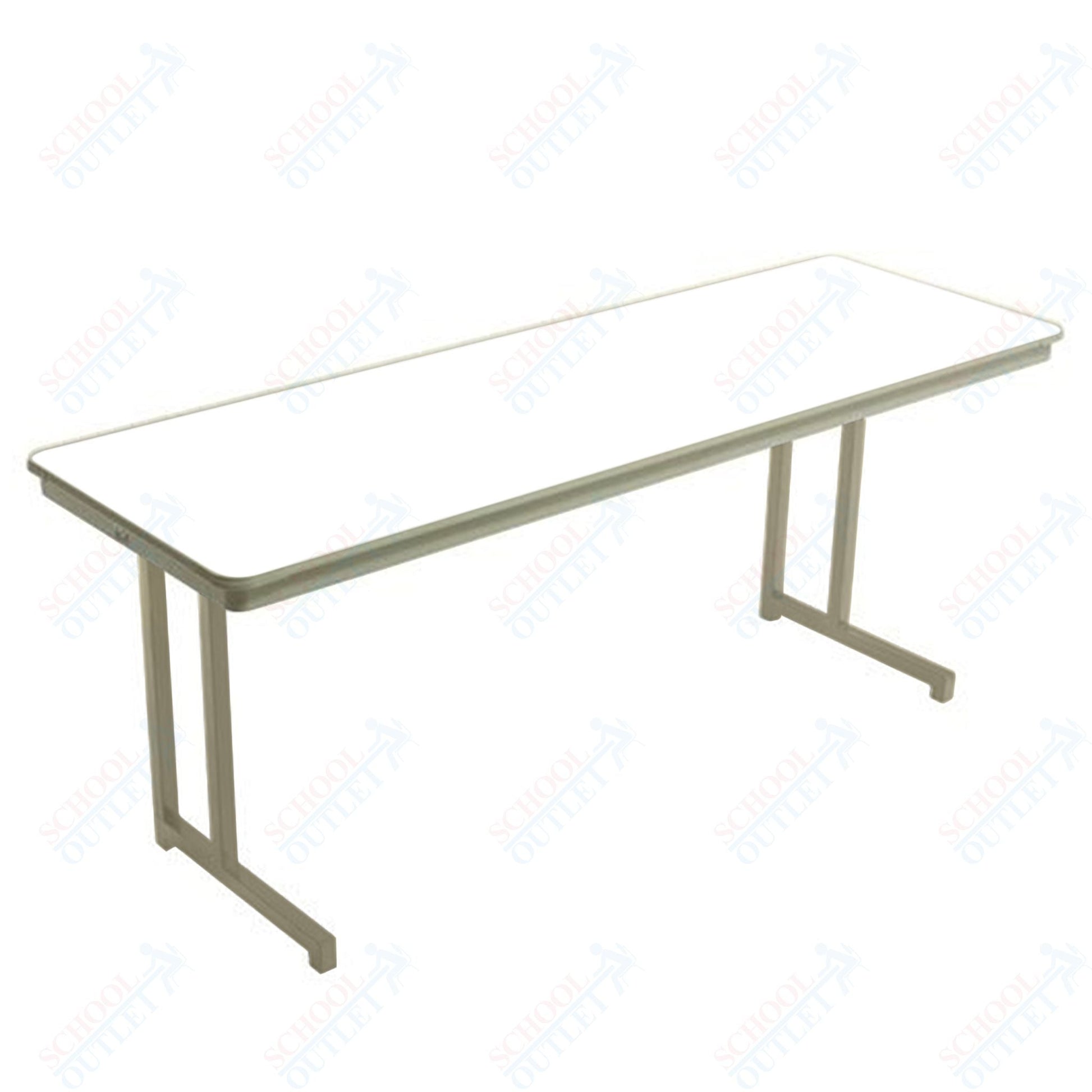 AmTab Dynalite Featherweight Heavy - Duty ABS Plastic Training Table - Rectangle - 18"W x 60"L x 29"H (AmTab AMT - TT185DL) - SchoolOutlet