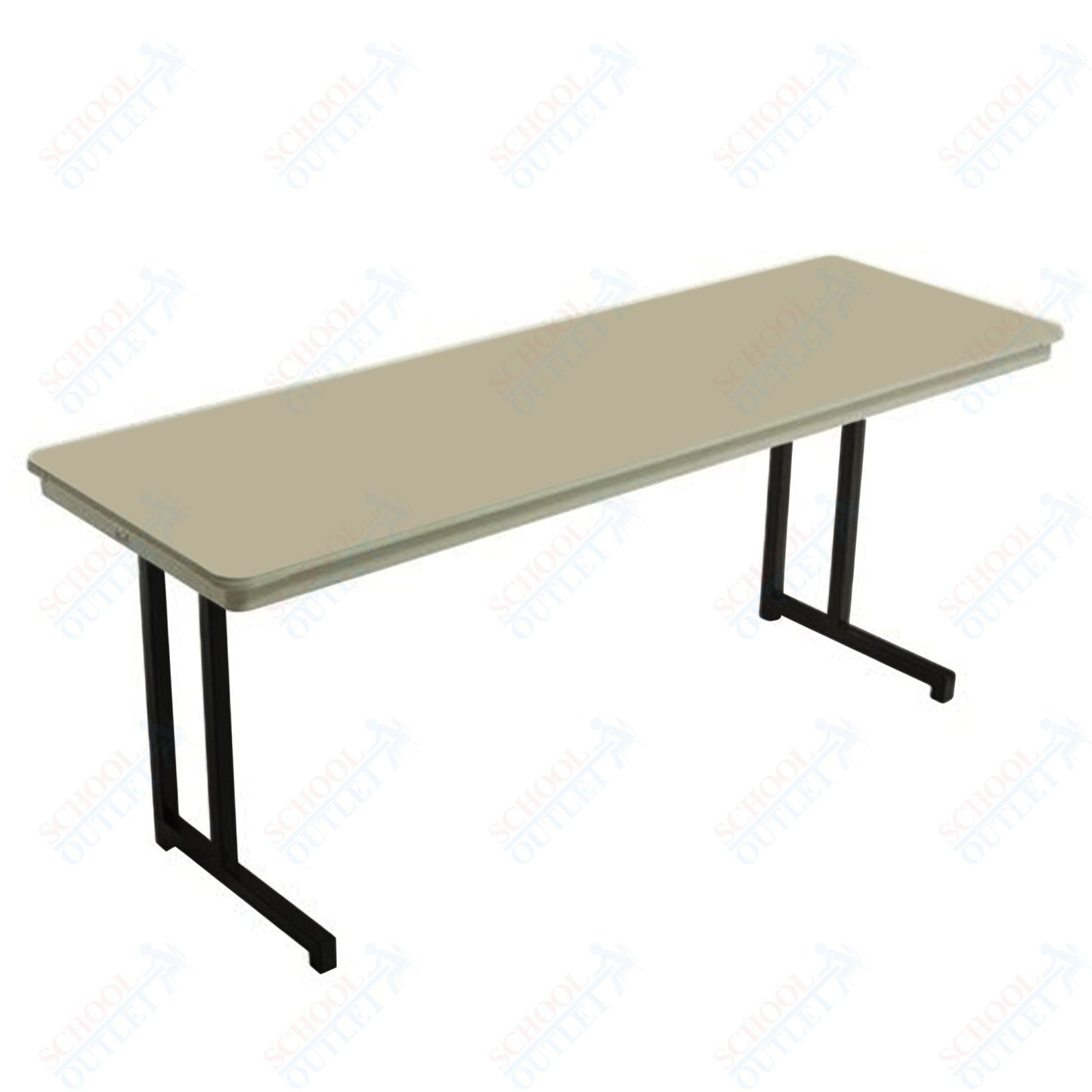 AmTab Dynalite Featherweight Heavy - Duty ABS Plastic Training Table - Rectangle - 18"W x 60"L x 29"H (AmTab AMT - TT185DL) - SchoolOutlet
