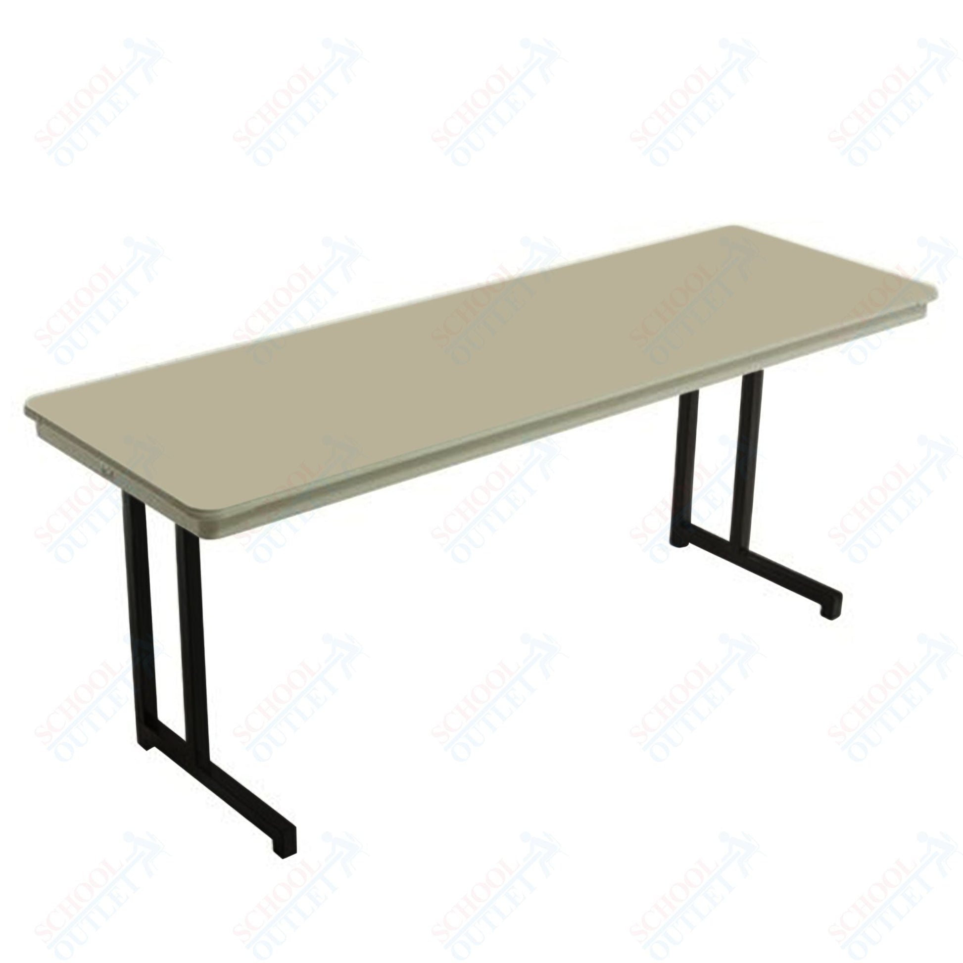 AmTab Dynalite Featherweight Heavy - Duty ABS Plastic Training Table - Rectangle - 18"W x 60"L x 29"H (AmTab AMT - TT185DL) - SchoolOutlet