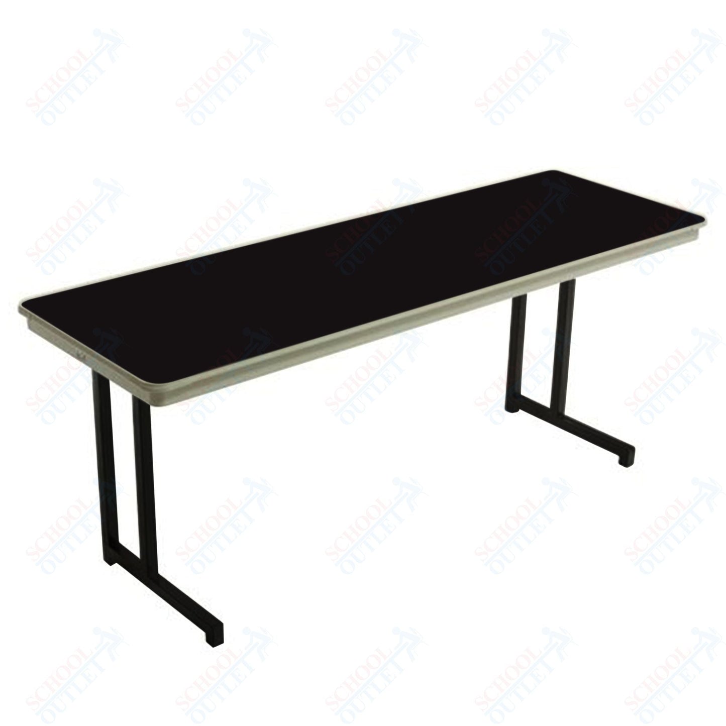 AmTab Dynalite Featherweight Heavy - Duty ABS Plastic Training Table - Rectangle - 18"W x 60"L x 29"H (AmTab AMT - TT185DL) - SchoolOutlet