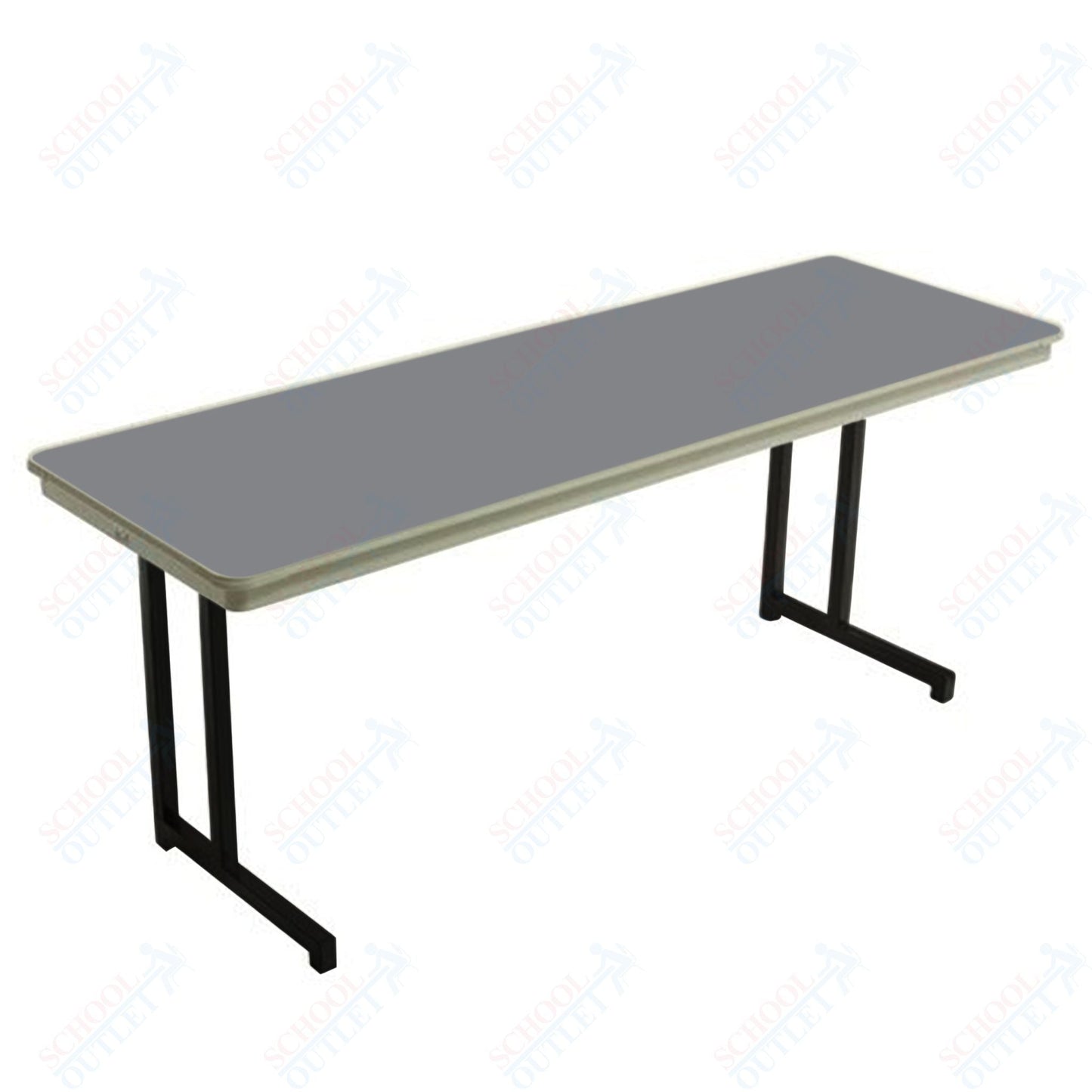 AmTab Dynalite Featherweight Heavy - Duty ABS Plastic Training Table - Rectangle - 18"W x 60"L x 29"H (AmTab AMT - TT185DL) - SchoolOutlet