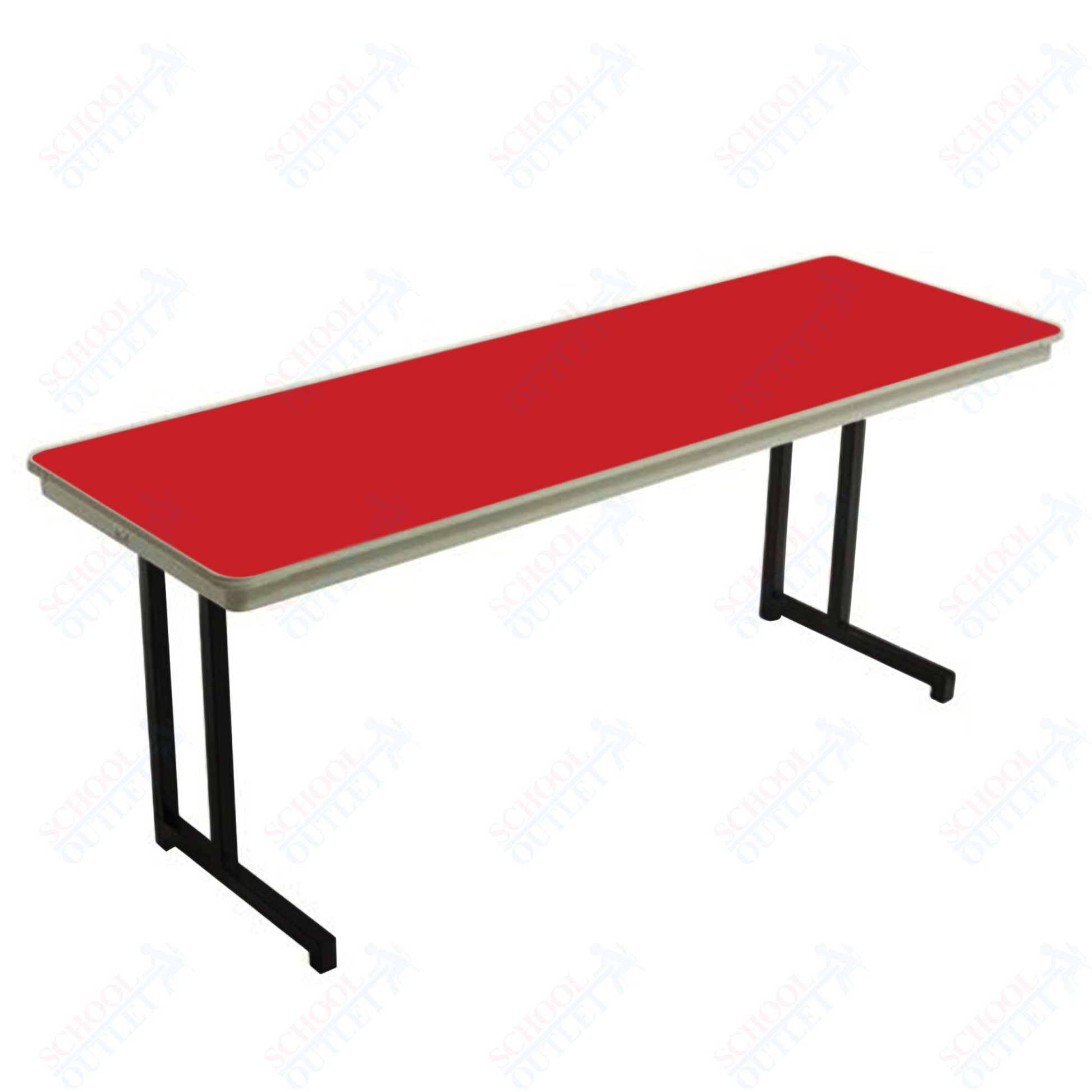 AmTab Dynalite Featherweight Heavy - Duty ABS Plastic Training Table - Rectangle - 18"W x 60"L x 29"H (AmTab AMT - TT185DL) - SchoolOutlet