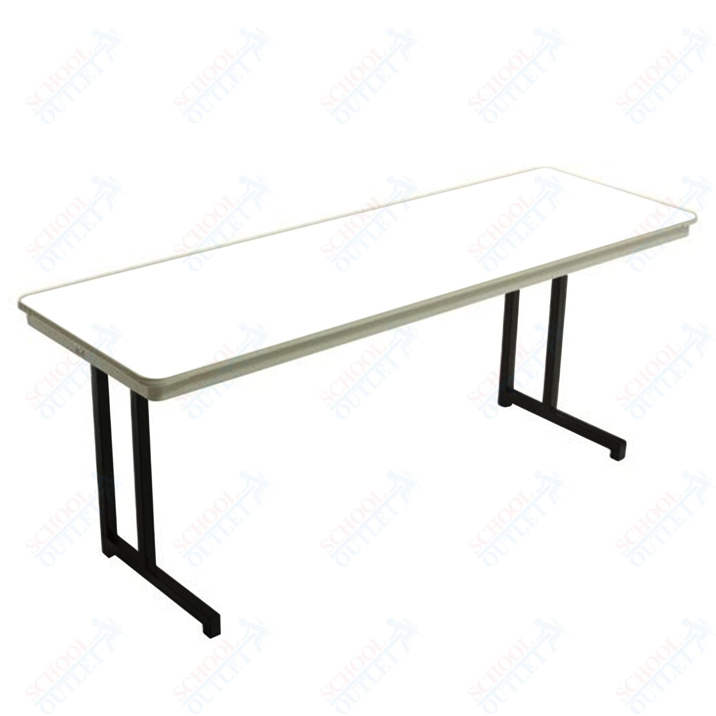 AmTab Dynalite Featherweight Heavy - Duty ABS Plastic Training Table - Rectangle - 18"W x 60"L x 29"H (AmTab AMT - TT185DL) - SchoolOutlet