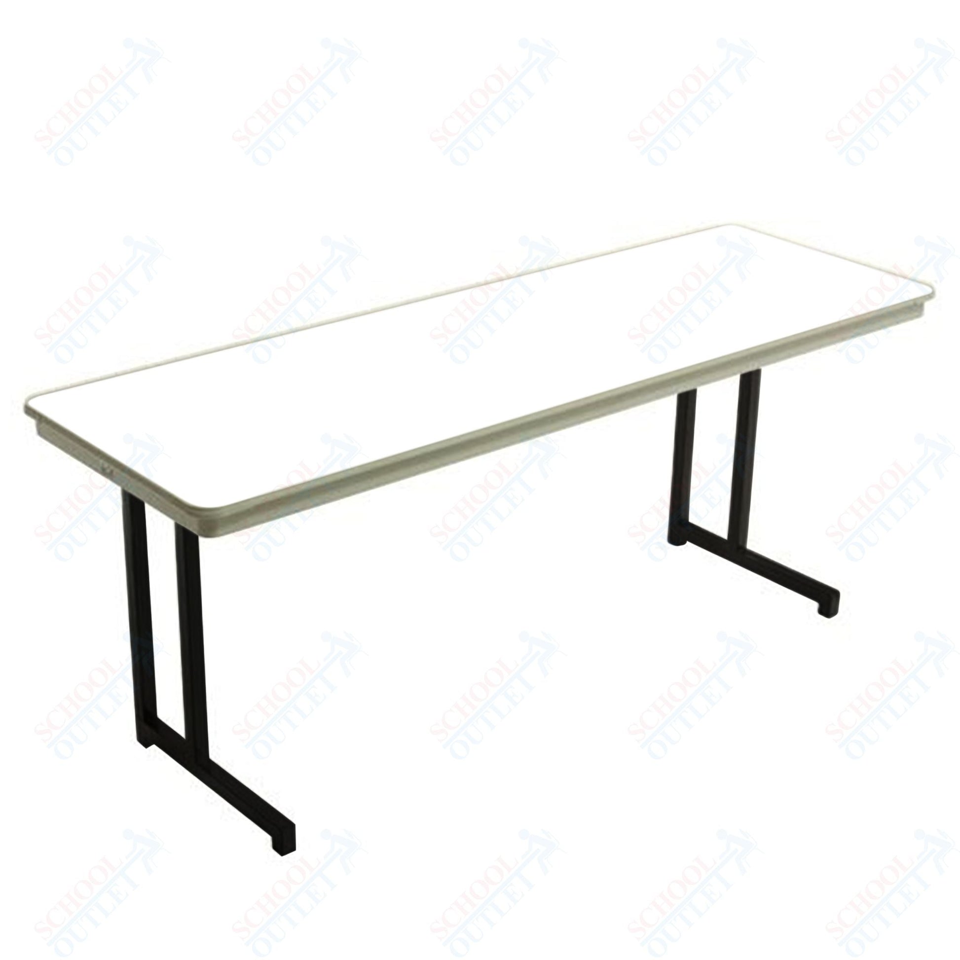 AmTab Dynalite Featherweight Heavy - Duty ABS Plastic Training Table - Rectangle - 18"W x 60"L x 29"H (AmTab AMT - TT185DL) - SchoolOutlet