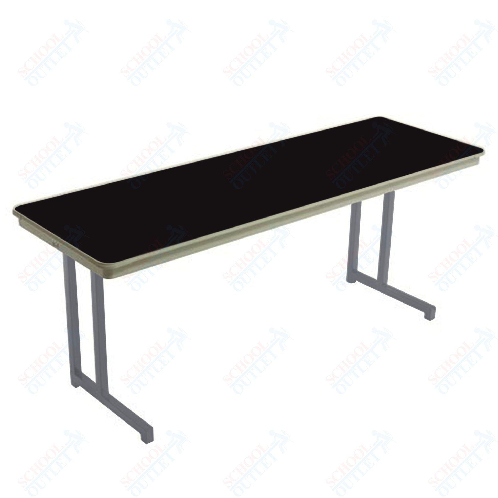 AmTab Dynalite Featherweight Heavy - Duty ABS Plastic Training Table - Rectangle - 18"W x 60"L x 29"H (AmTab AMT - TT185DL) - SchoolOutlet