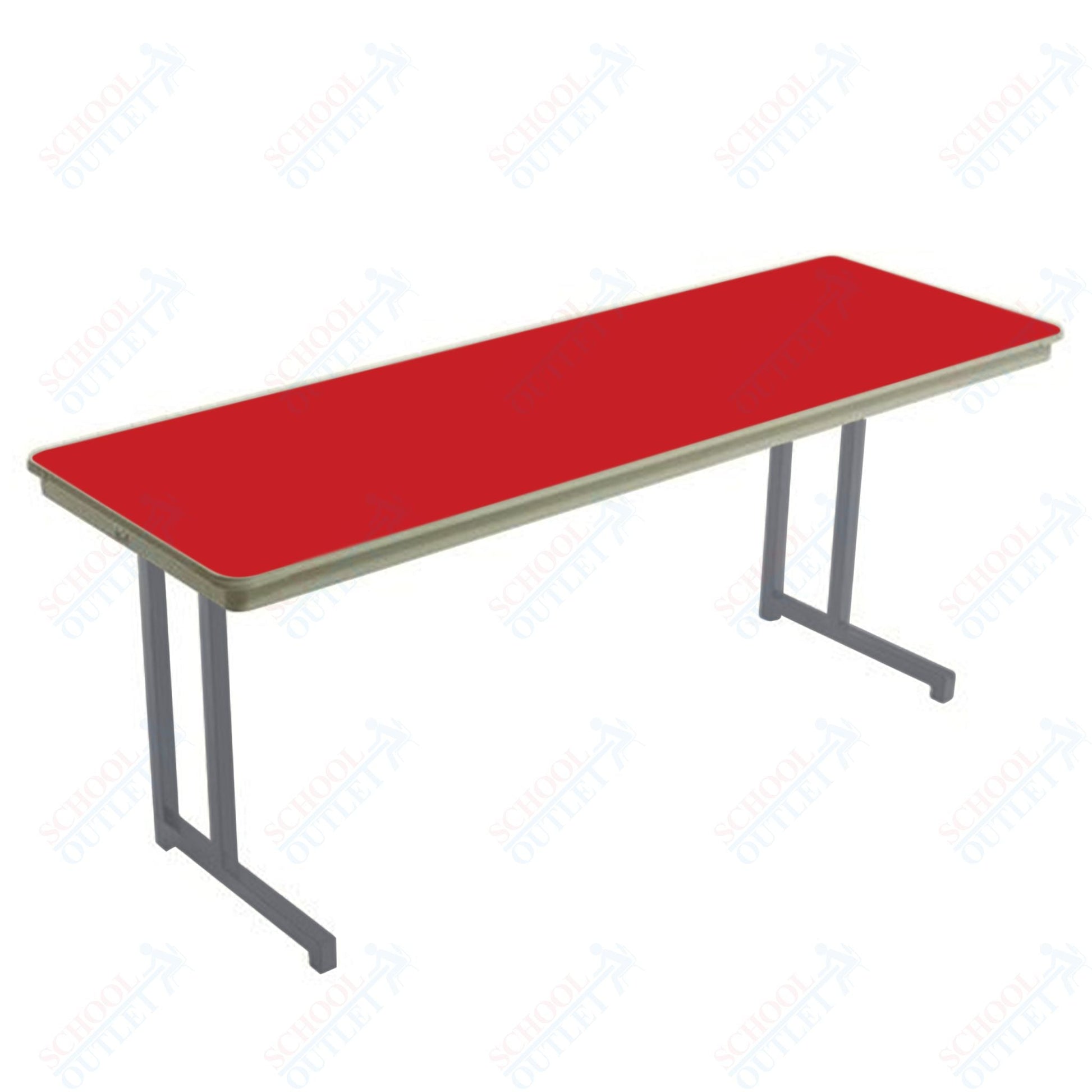 AmTab Dynalite Featherweight Heavy - Duty ABS Plastic Training Table - Rectangle - 18"W x 60"L x 29"H (AmTab AMT - TT185DL) - SchoolOutlet