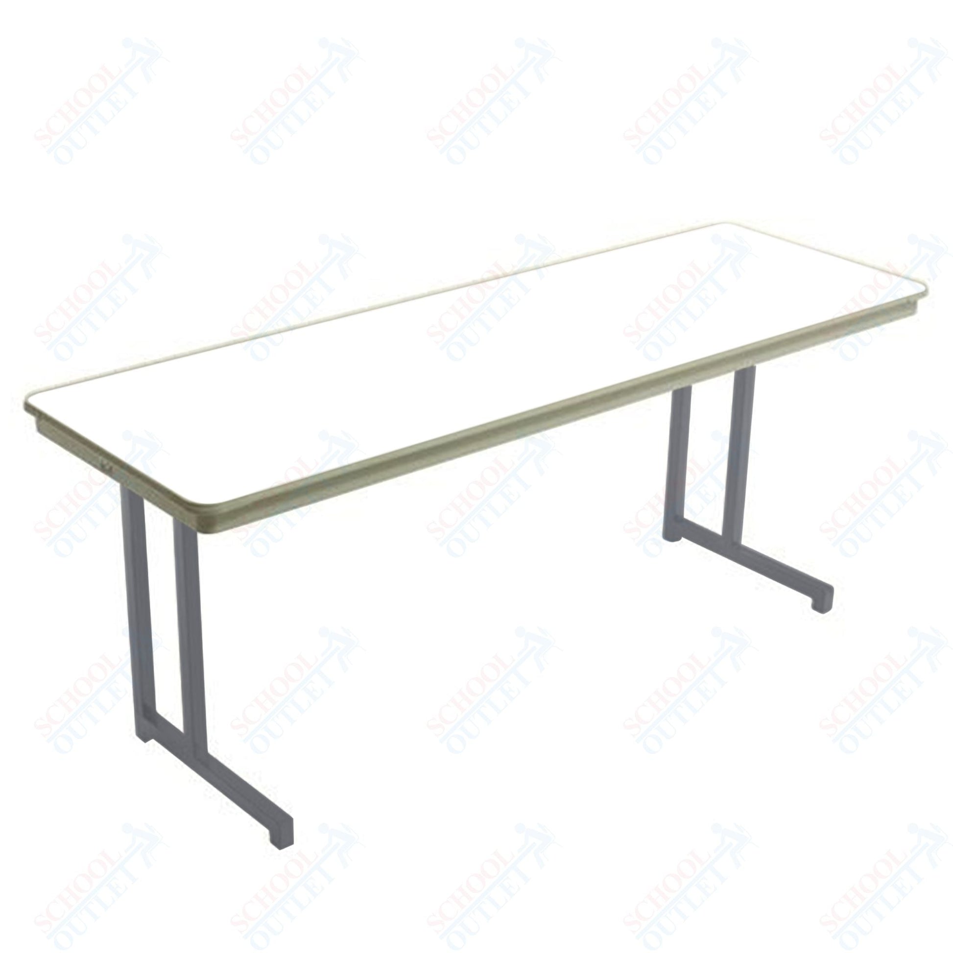 AmTab Dynalite Featherweight Heavy - Duty ABS Plastic Training Table - Rectangle - 18"W x 60"L x 29"H (AmTab AMT - TT185DL) - SchoolOutlet