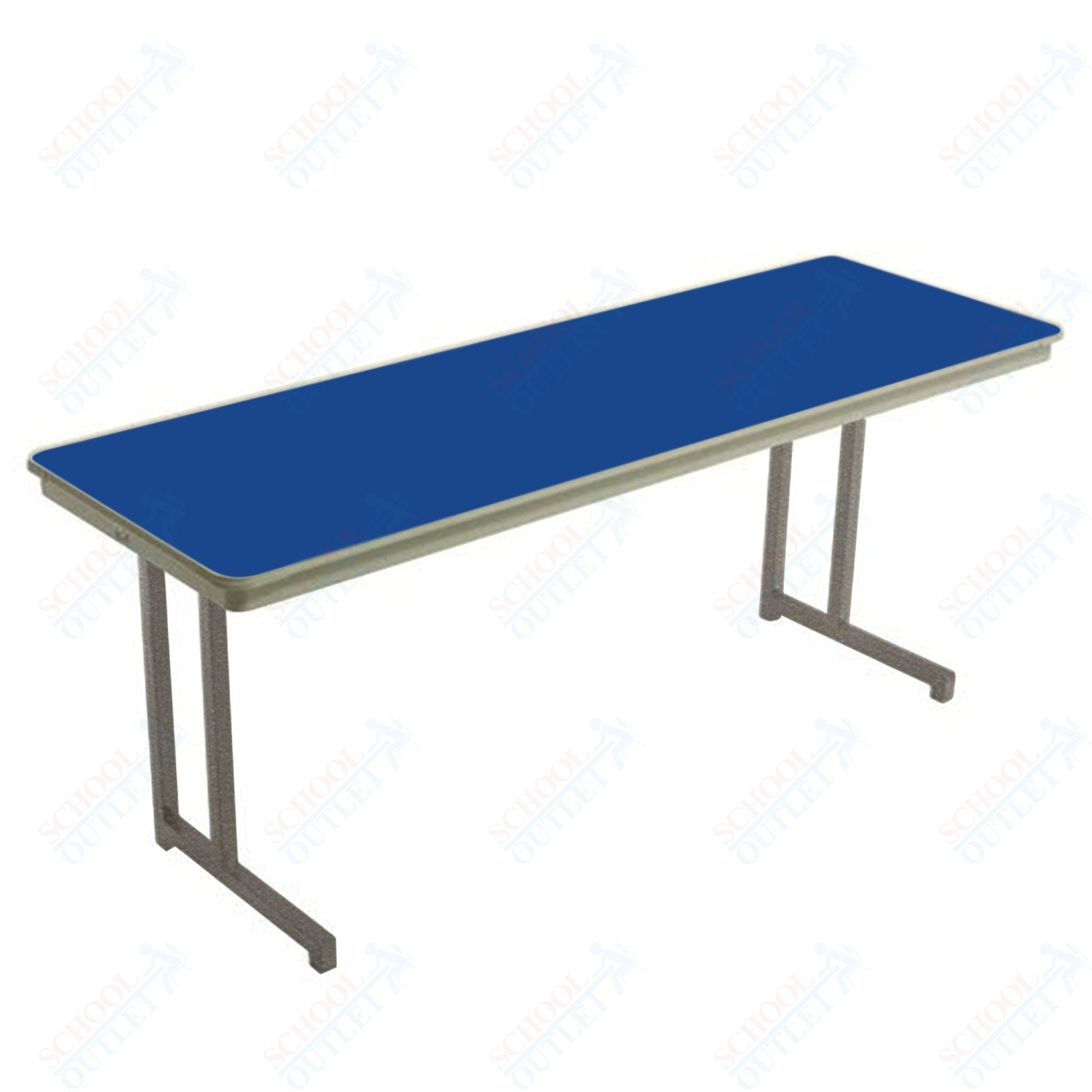 AmTab Dynalite Featherweight Heavy - Duty ABS Plastic Training Table - Rectangle - 18"W x 60"L x 29"H (AmTab AMT - TT185DL) - SchoolOutlet