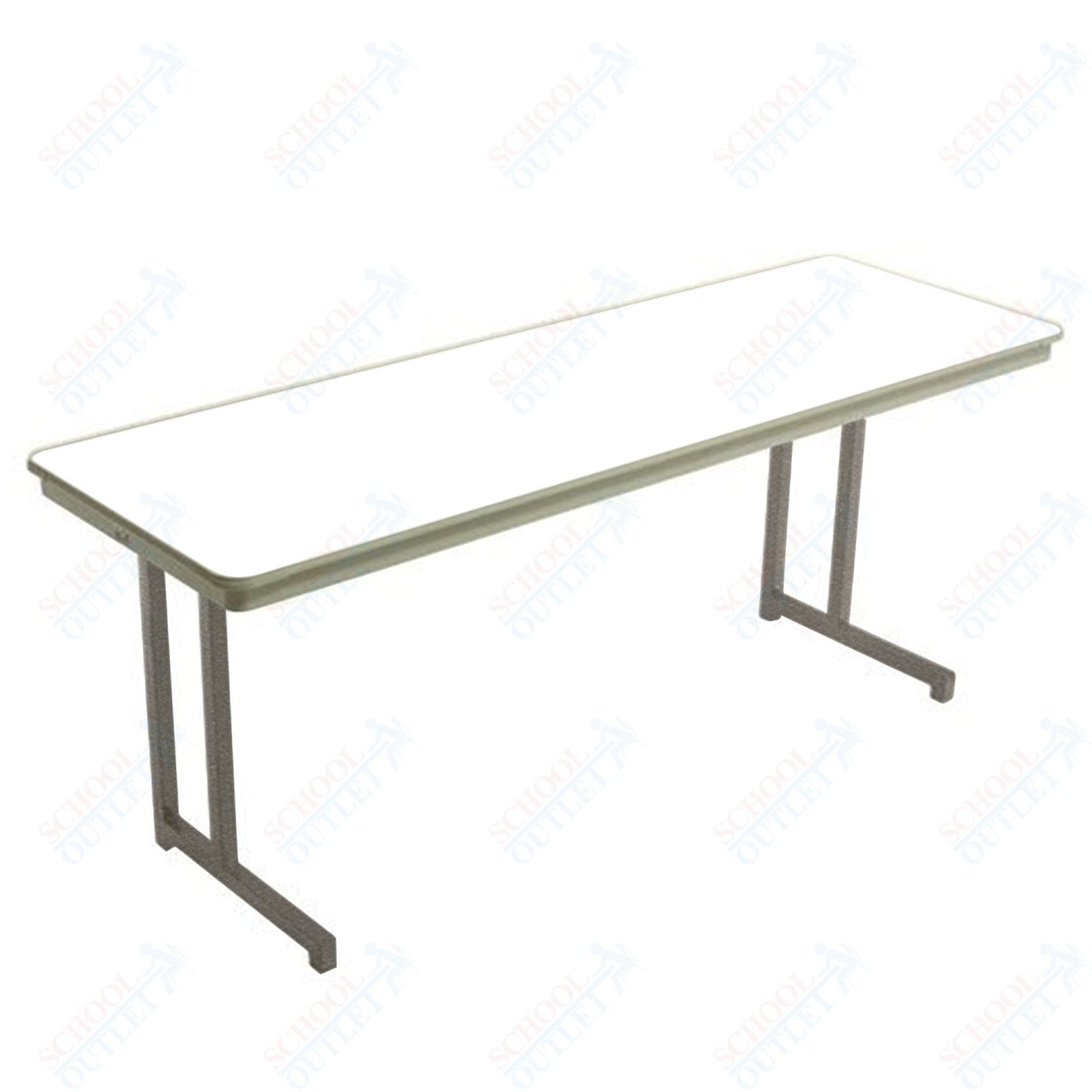 AmTab Dynalite Featherweight Heavy - Duty ABS Plastic Training Table - Rectangle - 18"W x 60"L x 29"H (AmTab AMT - TT185DL) - SchoolOutlet