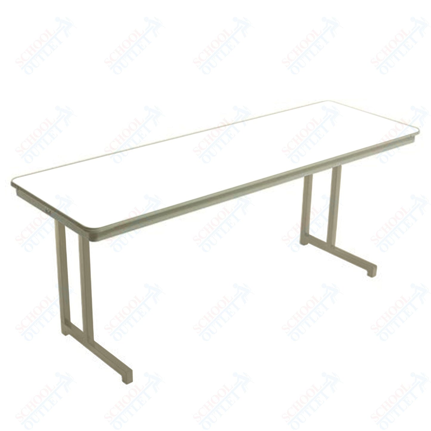 AmTab Dynalite Featherweight Heavy - Duty ABS Plastic Training Table - Rectangle - 24"W x 72"L x 29"H (AmTab AMT - TT246DL) - SchoolOutlet