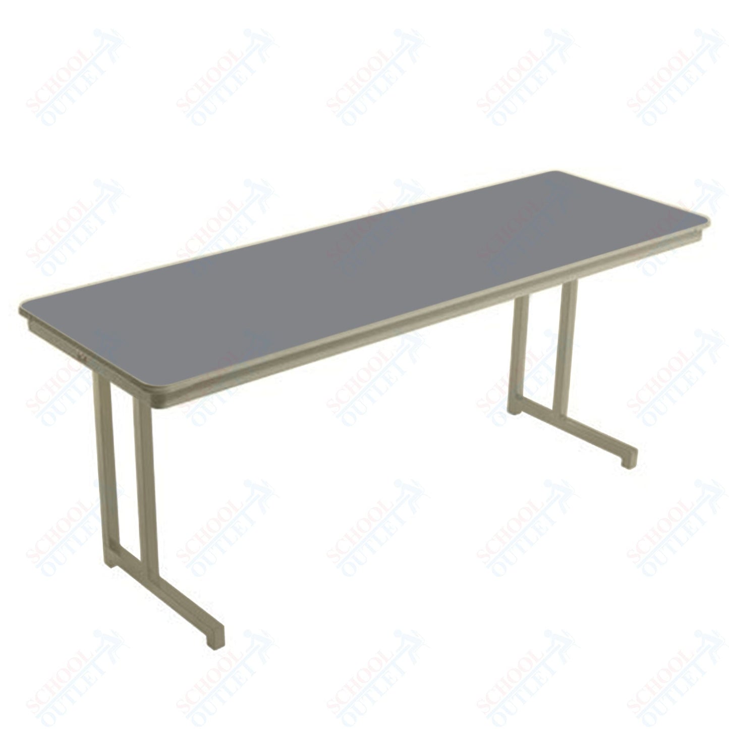 AmTab Dynalite Featherweight Heavy - Duty ABS Plastic Training Table - Rectangle - 24"W x 96"L x 29"H (AmTab AMT - TT248DL) - SchoolOutlet