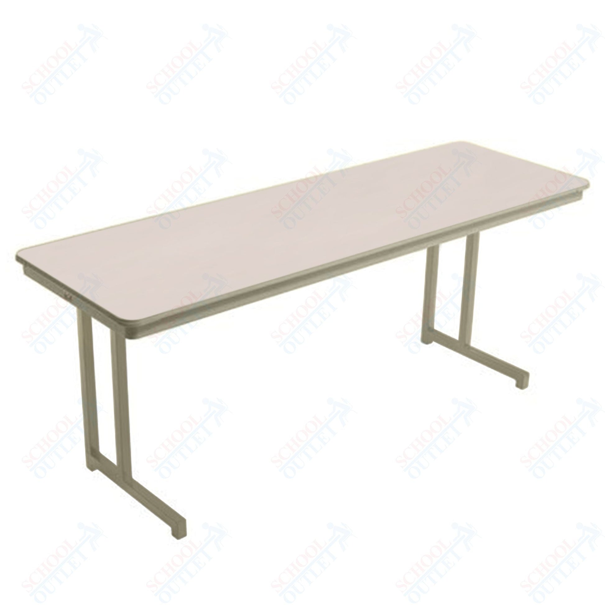 AmTab Dynalite Featherweight Heavy - Duty ABS Plastic Training Table - Rectangle - 24"W x 96"L x 29"H (AmTab AMT - TT248DL) - SchoolOutlet
