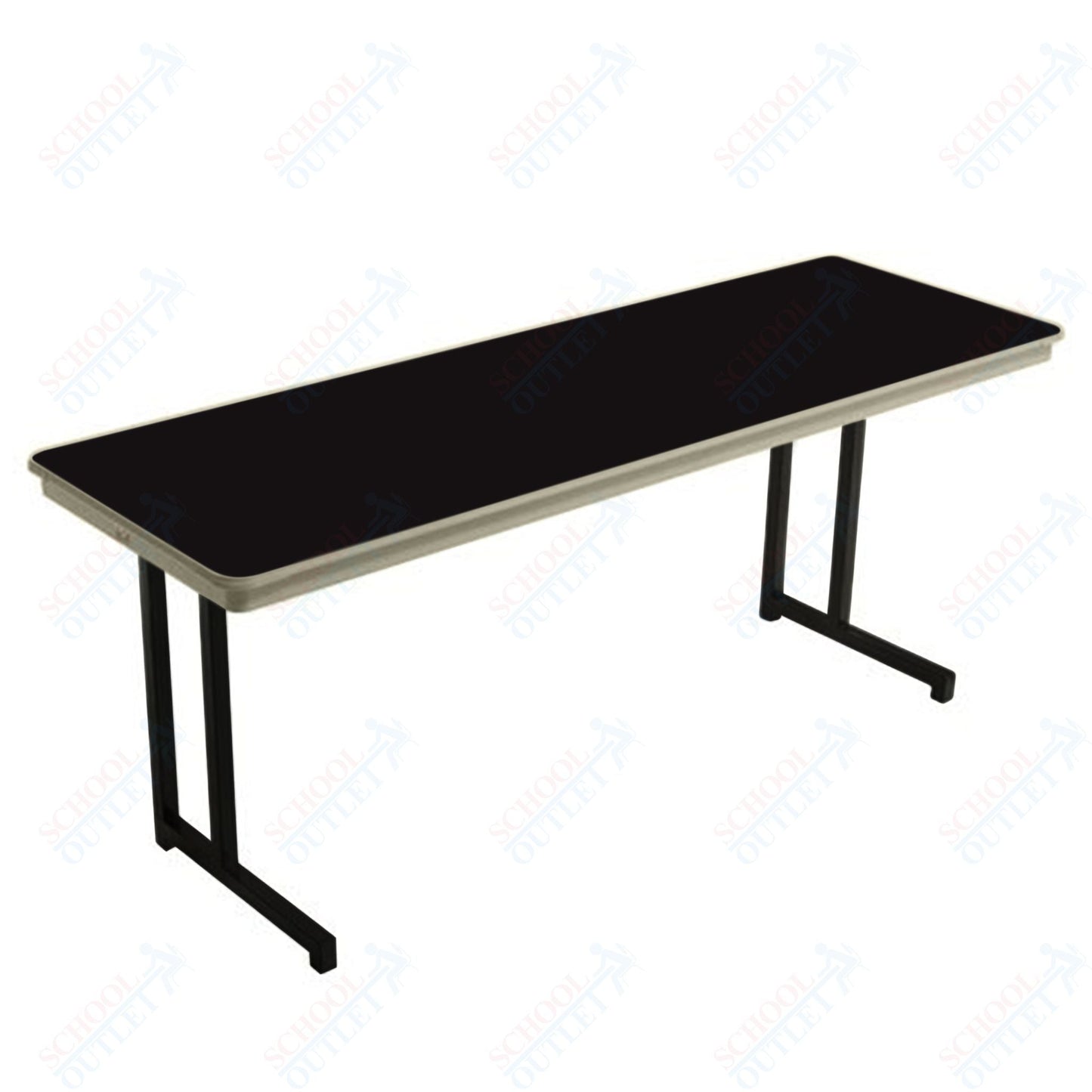 AmTab Dynalite Featherweight Heavy - Duty ABS Plastic Training Table - Rectangle - 24"W x 96"L x 29"H (AmTab AMT - TT248DL) - SchoolOutlet