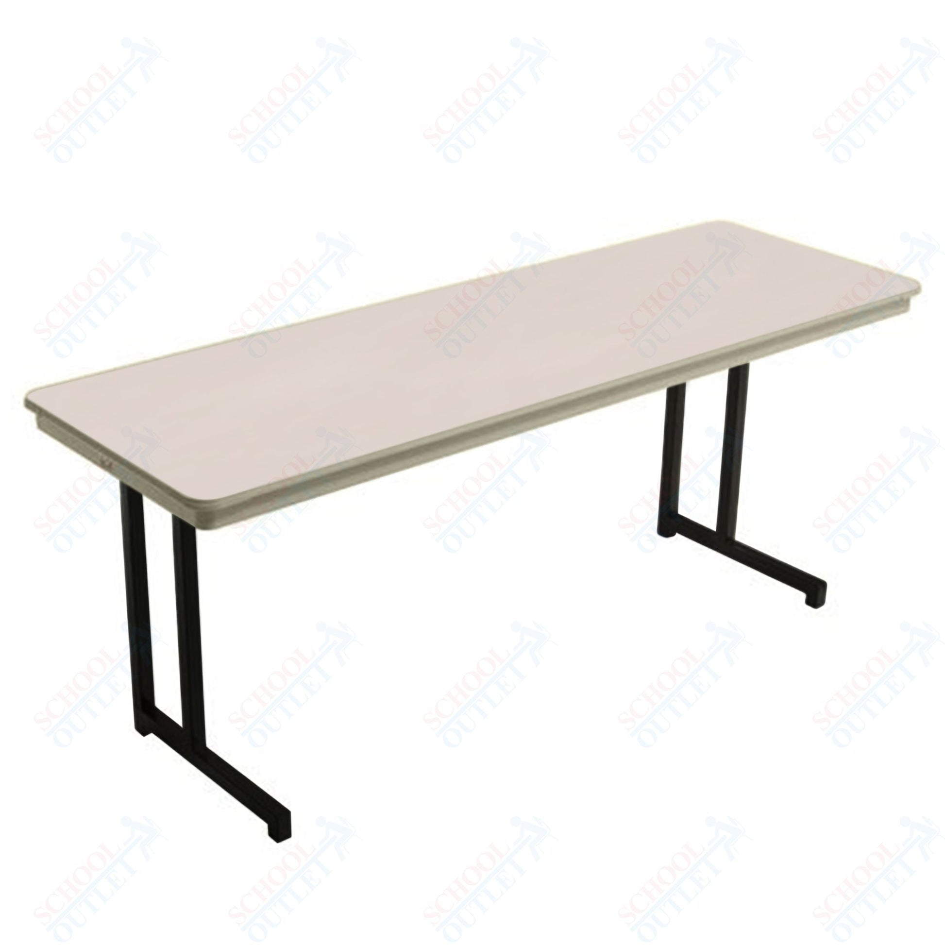 AmTab Dynalite Featherweight Heavy - Duty ABS Plastic Training Table - Rectangle - 24"W x 96"L x 29"H (AmTab AMT - TT248DL) - SchoolOutlet