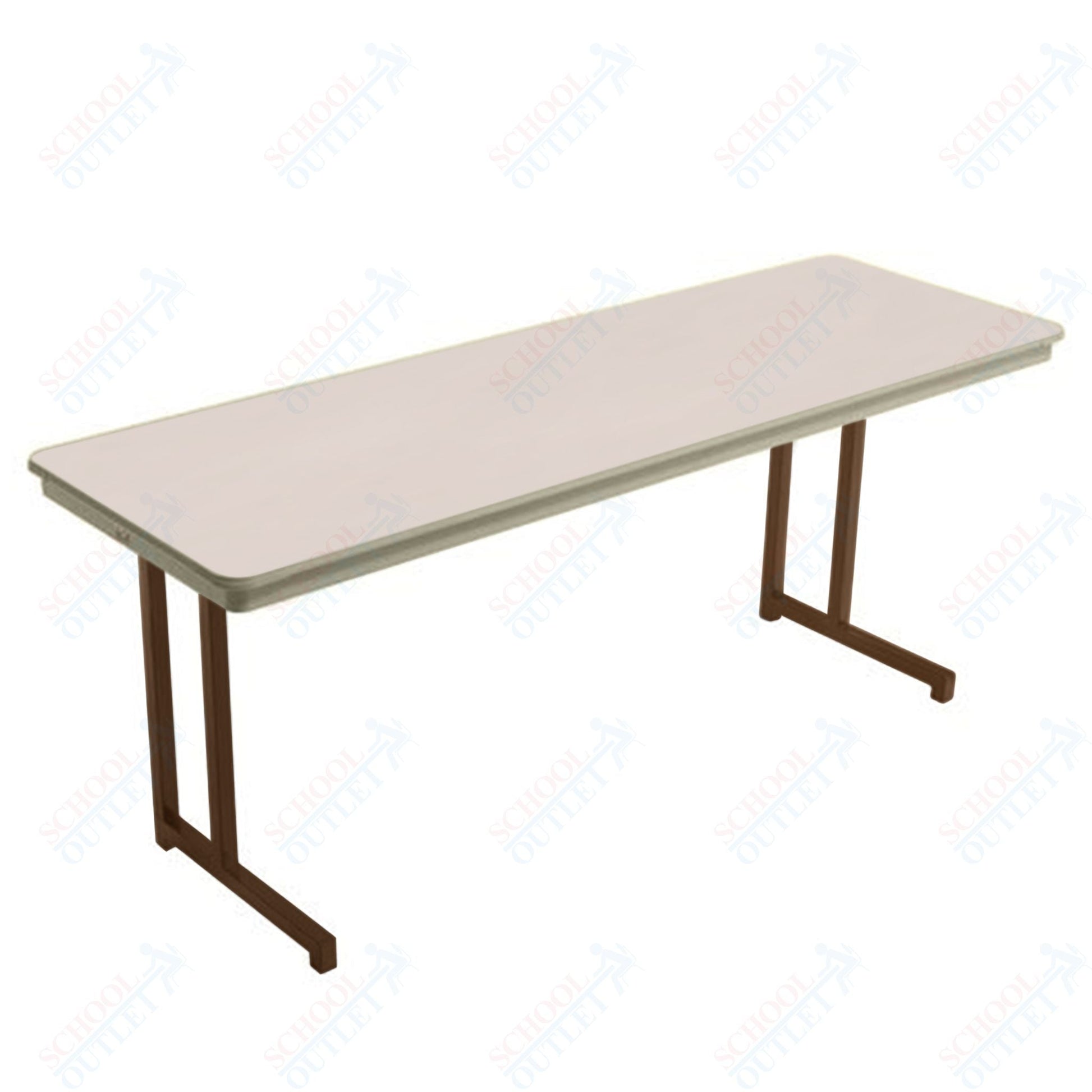 AmTab Dynalite Featherweight Heavy - Duty ABS Plastic Training Table - Rectangle - 24"W x 96"L x 29"H (AmTab AMT - TT248DL) - SchoolOutlet