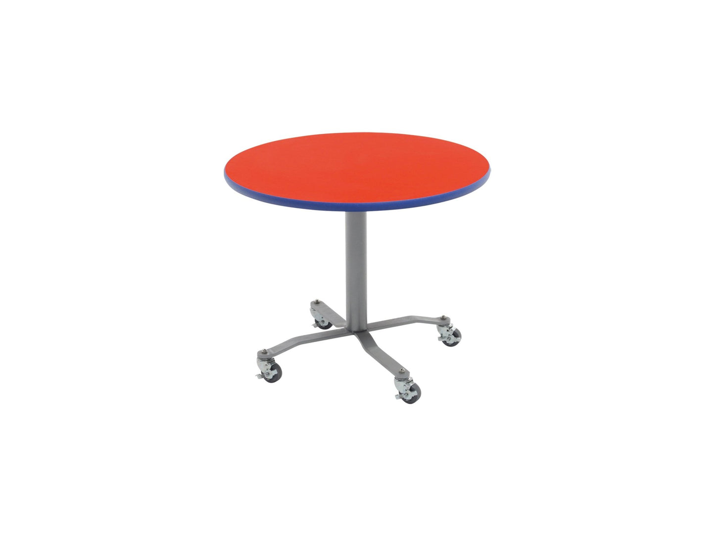 AmTab Whiteboard Table Markerboard Table Dry Erase Table - Mobile E - Z Tilt Caf Table - Round - 24" Round x Adjustable 30"H to 42"H (AmTab AMT - WCBR24) - SchoolOutlet