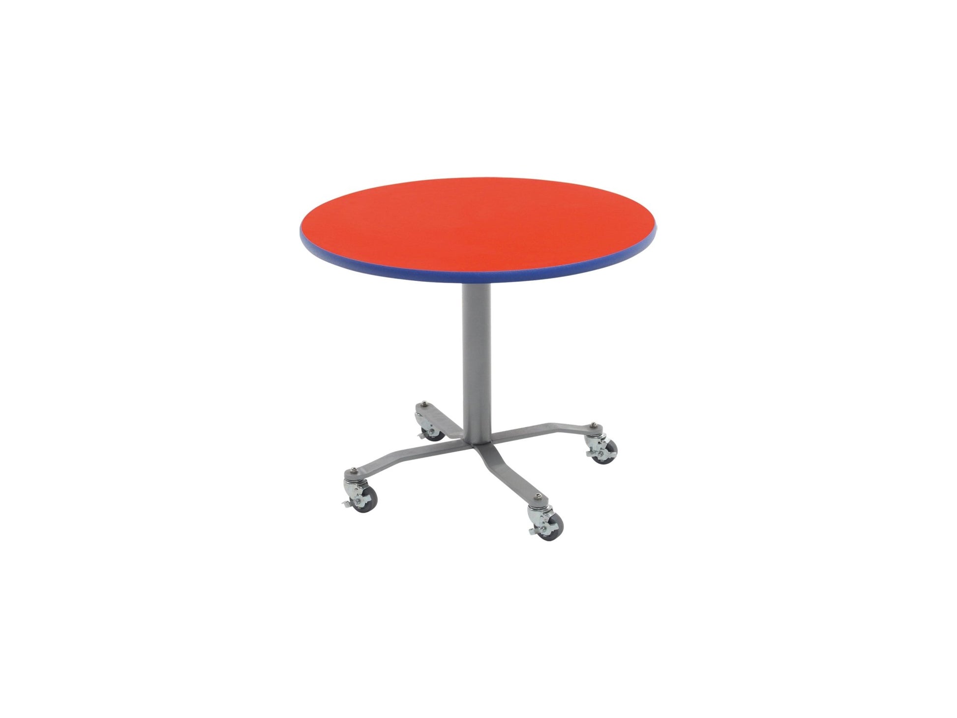 AmTab Whiteboard Table Markerboard Table Dry Erase Table - Mobile E - Z Tilt Caf Table - Round - 24" Round x Adjustable 30"H to 42"H (AmTab AMT - WCBR24) - SchoolOutlet