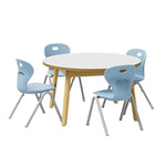 Allied Artisan Wood Designer Round Dry Erase Table with Parawood Frame - 42