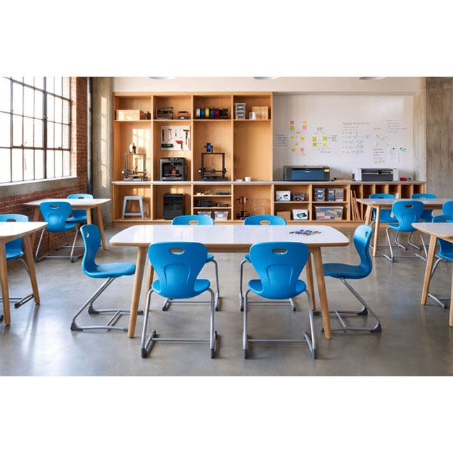 Allied Artisan Wood Designer Oblong Rectangle Dry Erase Table with Parawood Frame - 60"W x 30"D x 30"H (ALD-DS3660OR30DE)