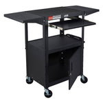 Luxor LEADER Adjustable-Height Three-Shelf Media Utility Cart 24