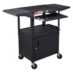Luxor LEADER Adjustable-Height Three-Shelf Media Utility Cart 24