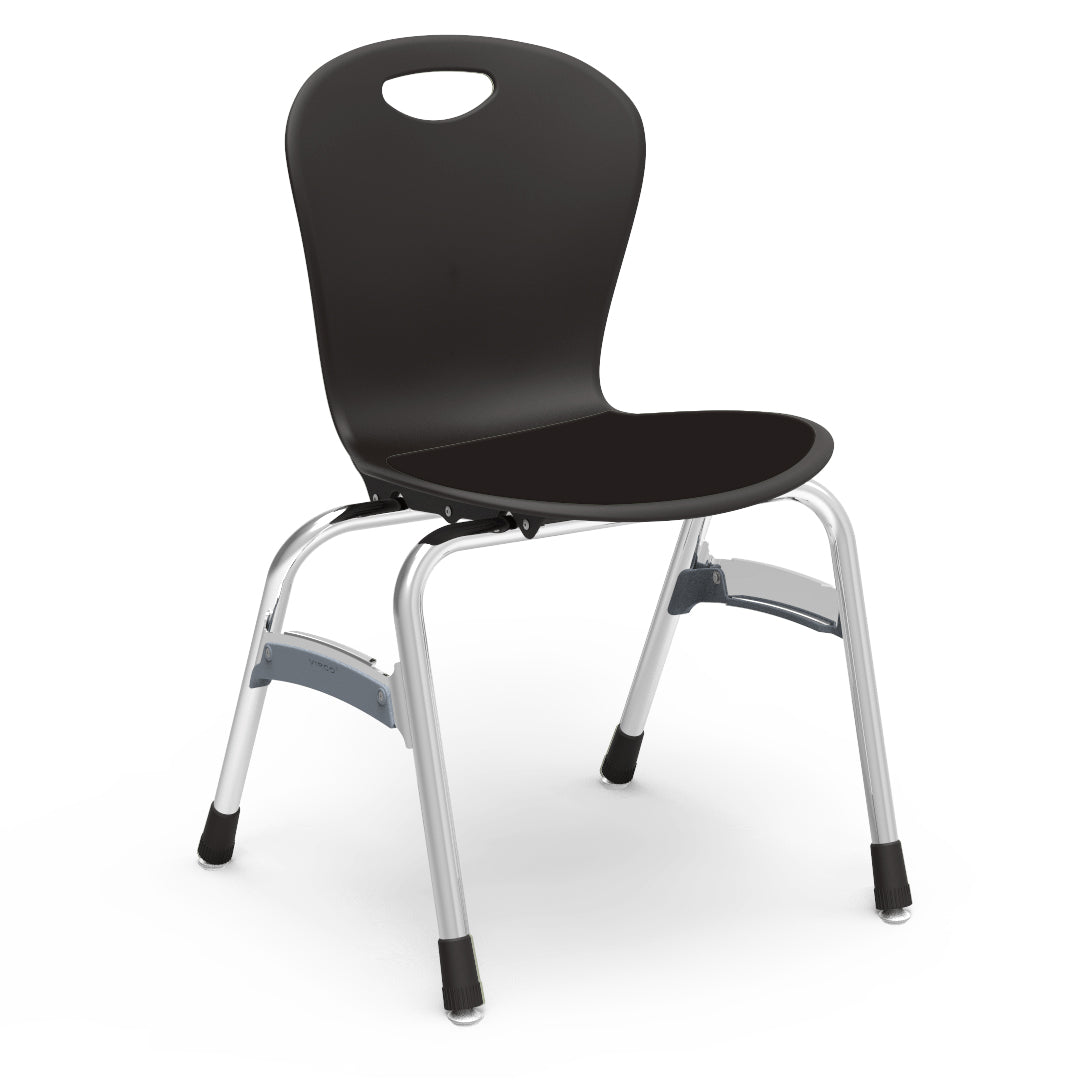 Virco ZU418LP - Zuma Series 4-Legged Ergonomic Stack Chair, Contoured Seat/Back - 18" Seat Height (Virco ZU418LP)