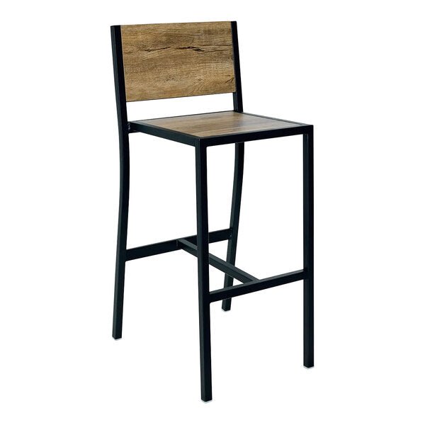 BFM Seating - Chester Barstool - Relic Seat & Back - Steel Frame - (BFM - 102B) - SchoolOutlet