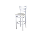 BFM Seating - Lima Ladder Back Barstool - Relic Seat - Steel Frame - (BFM - 2160B) - SchoolOutlet