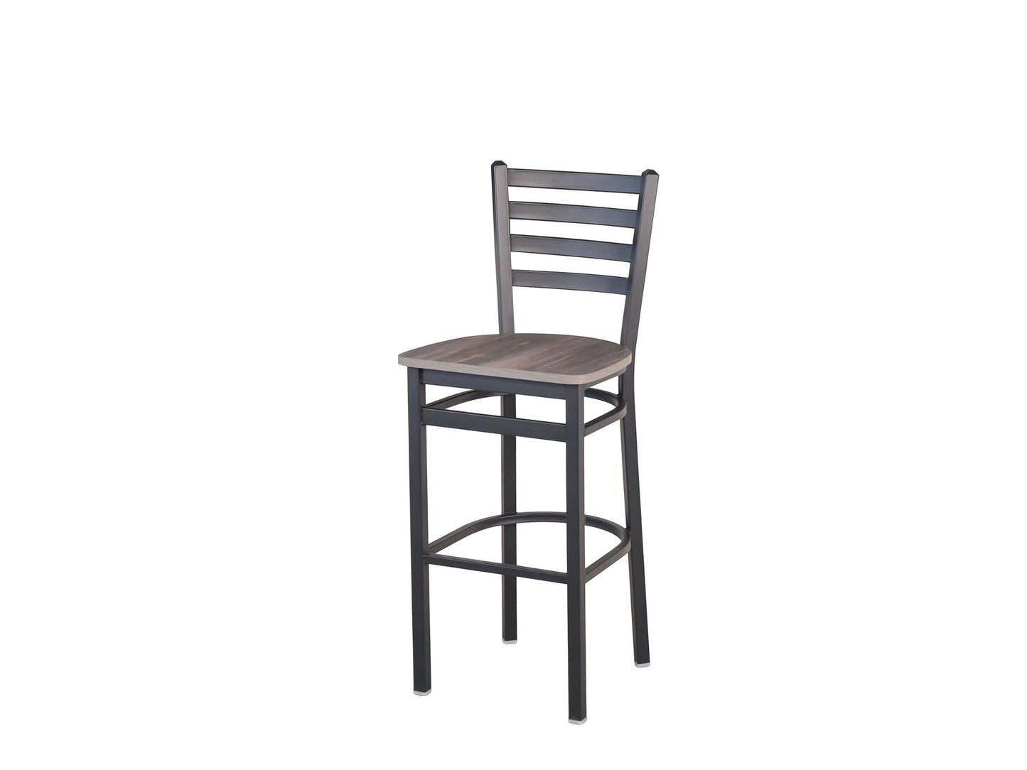 BFM Seating - Lima Ladder Back Barstool - Relic Seat - Steel Frame - (BFM - 2160B) - SchoolOutlet