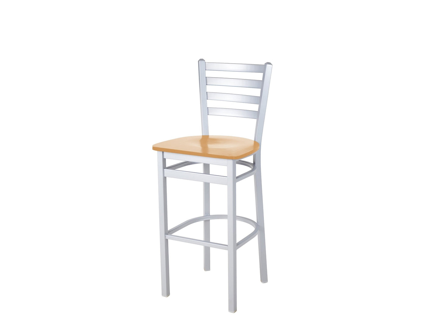 BFM Seating - Lima Ladder Back Barstool - Relic Seat - Steel Frame - (BFM - 2160B) - SchoolOutlet