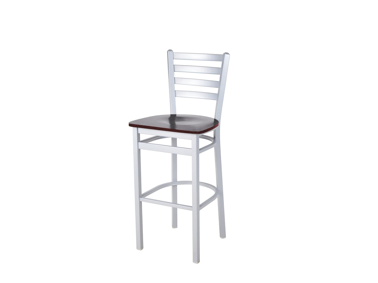 BFM Seating - Lima Ladder Back Barstool - Relic Seat - Steel Frame - (BFM - 2160B) - SchoolOutlet