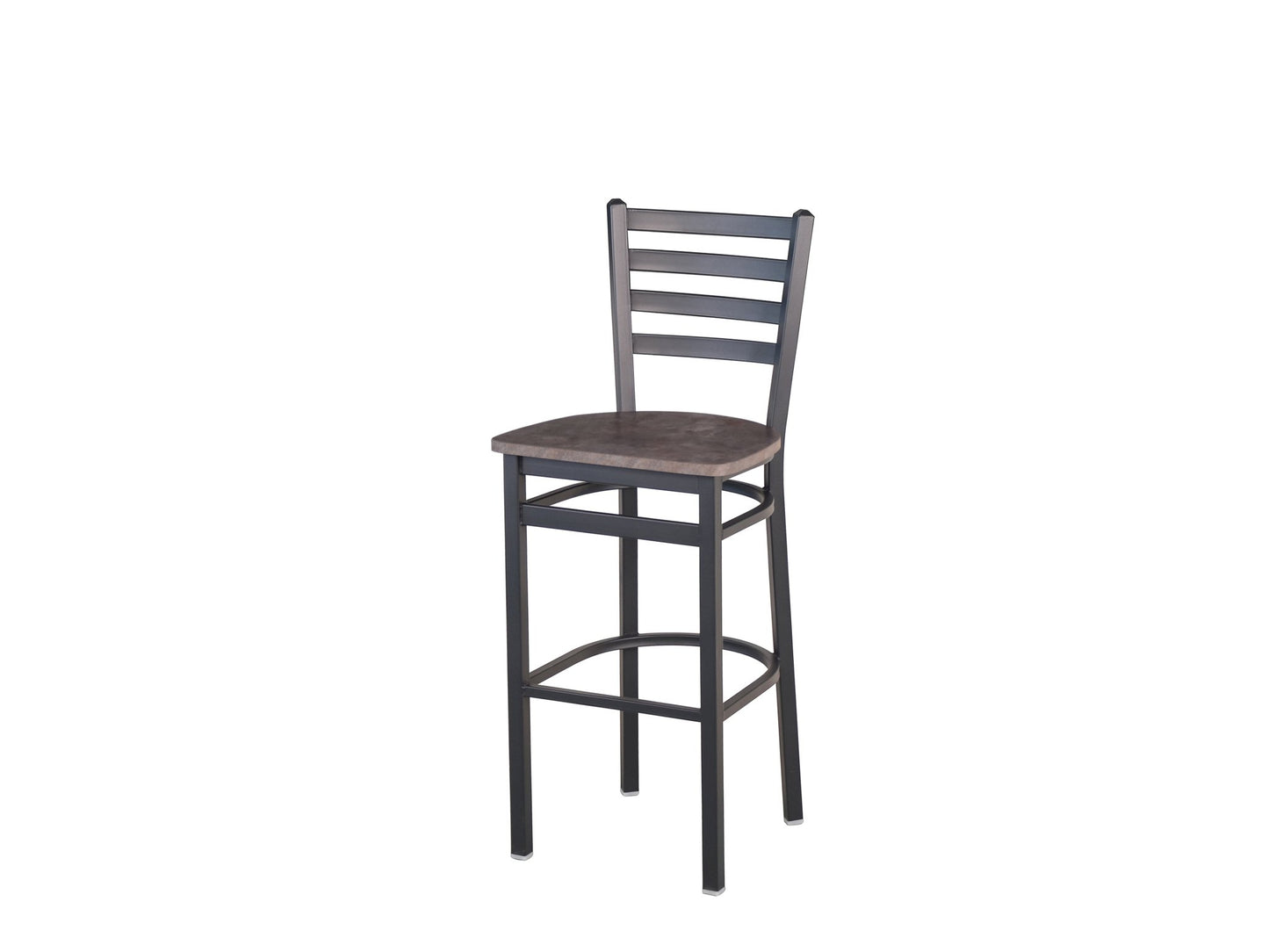 BFM Seating - Lima Ladder Back Barstool - Relic Seat - Steel Frame - (BFM - 2160B) - SchoolOutlet