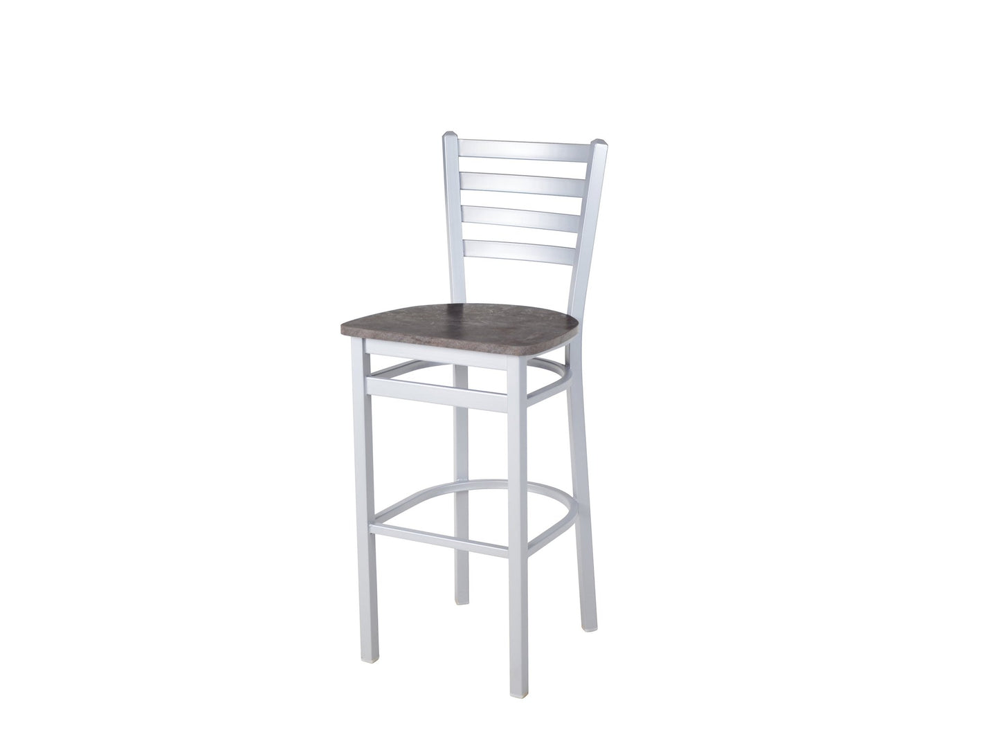 BFM Seating - Lima Ladder Back Barstool - Relic Seat - Steel Frame - (BFM - 2160B) - SchoolOutlet