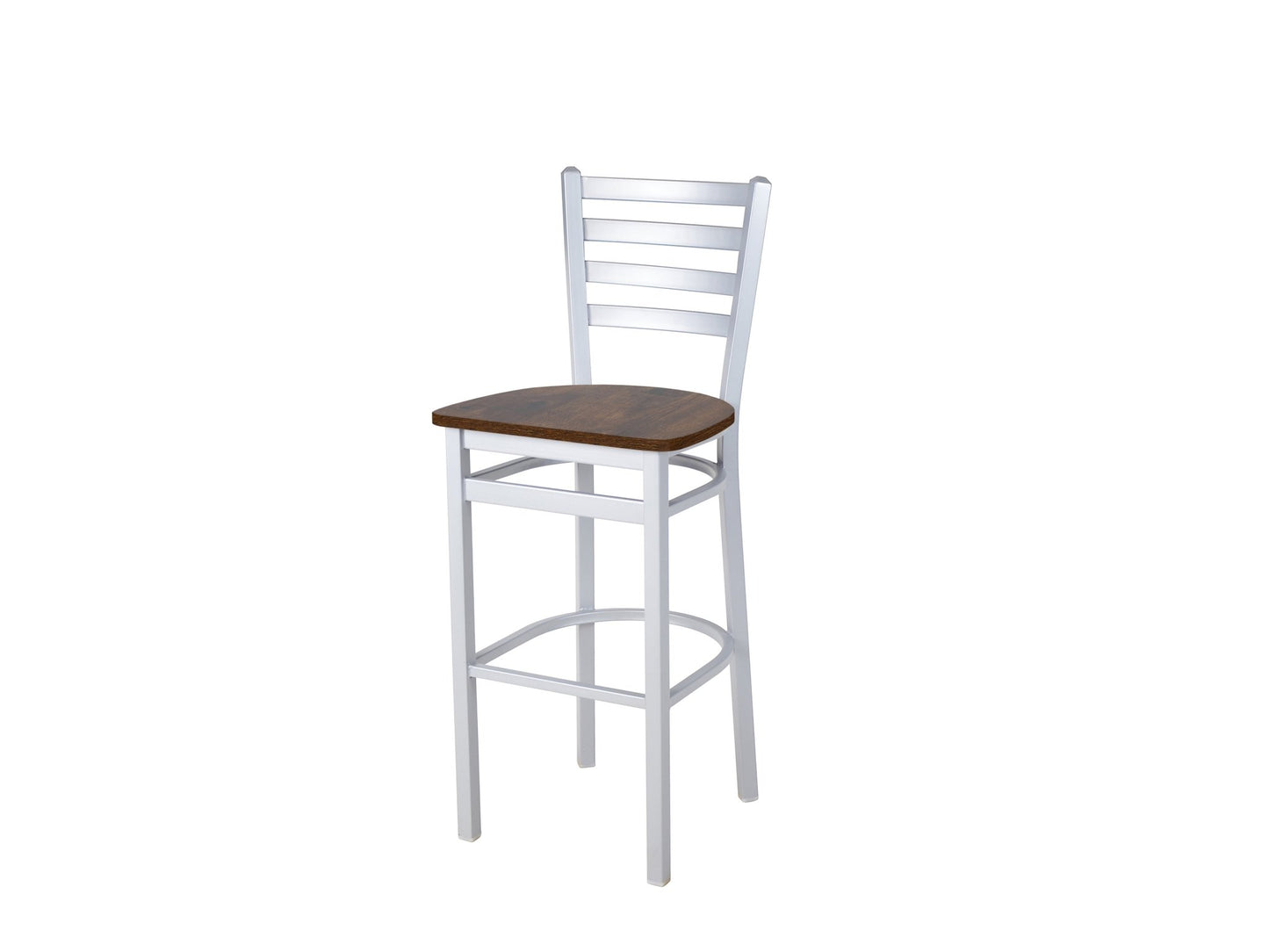BFM Seating - Lima Ladder Back Barstool - Relic Seat - Steel Frame - (BFM - 2160B) - SchoolOutlet
