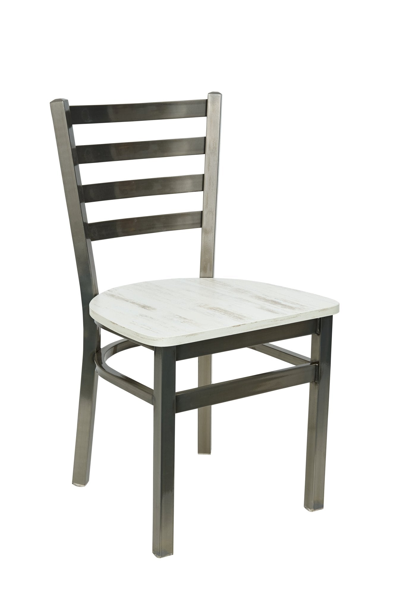 BFM Seating - Lima Ladder Back Chair - Relic Seat - Steel Frame - (BFM - 2160C) - SchoolOutlet
