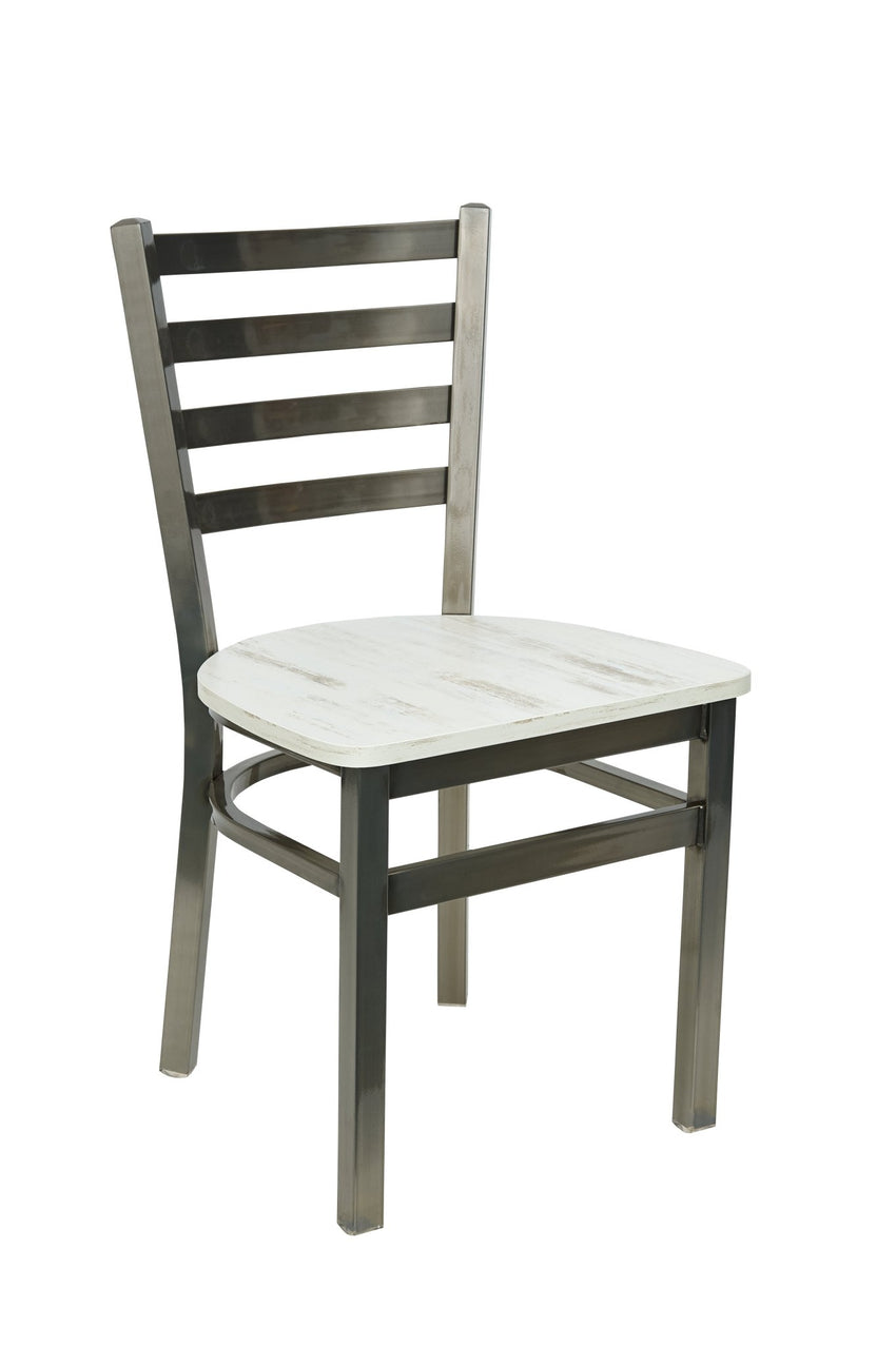 BFM Seating - Lima Ladder Back Chair - Relic Seat - Steel Frame - (BFM - 2160C) - SchoolOutlet