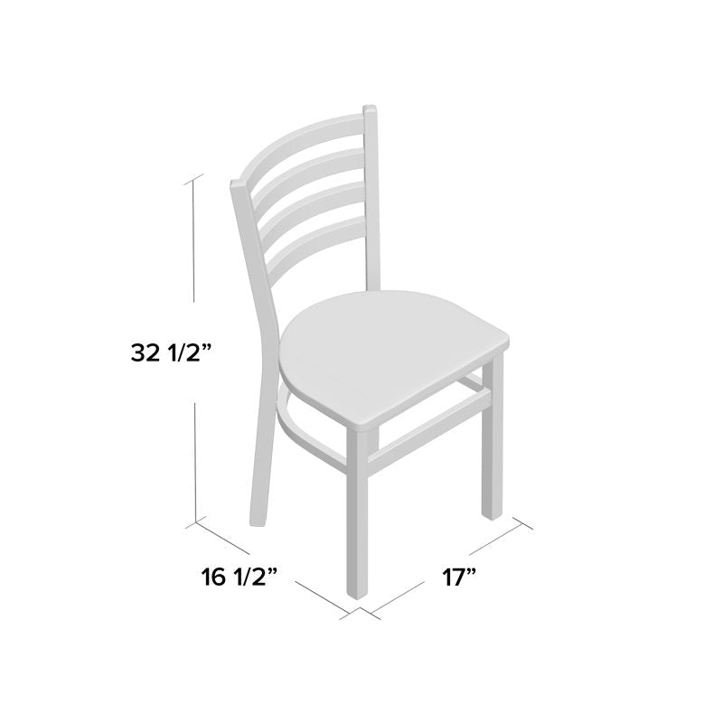 BFM Seating - Lima Ladder Back Chair - Relic Seat - Steel Frame - (BFM - 2160C) - SchoolOutlet