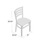 BFM Seating - Lima Ladder Back Chair - Relic Seat - Steel Frame - (BFM - 2160C) - SchoolOutlet