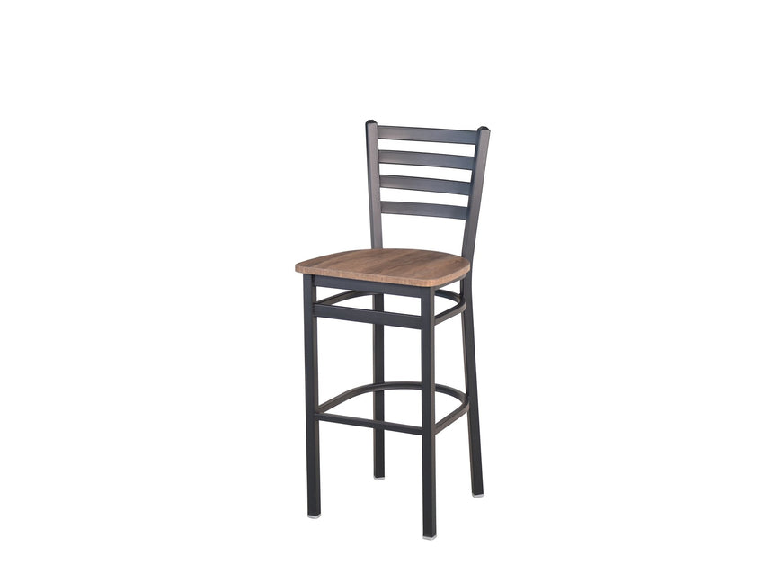 BFM Seating - Lima Ladder Back Chair - Relic Seat - Steel Frame - (BFM - 2160C) - SchoolOutlet