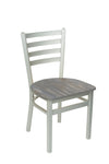 BFM Seating - Lima Ladder Back Chair - Relic Seat - Steel Frame - (BFM - 2160C) - SchoolOutlet
