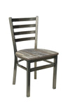 BFM Seating - Lima Ladder Back Chair - Relic Seat - Steel Frame - (BFM - 2160C) - SchoolOutlet